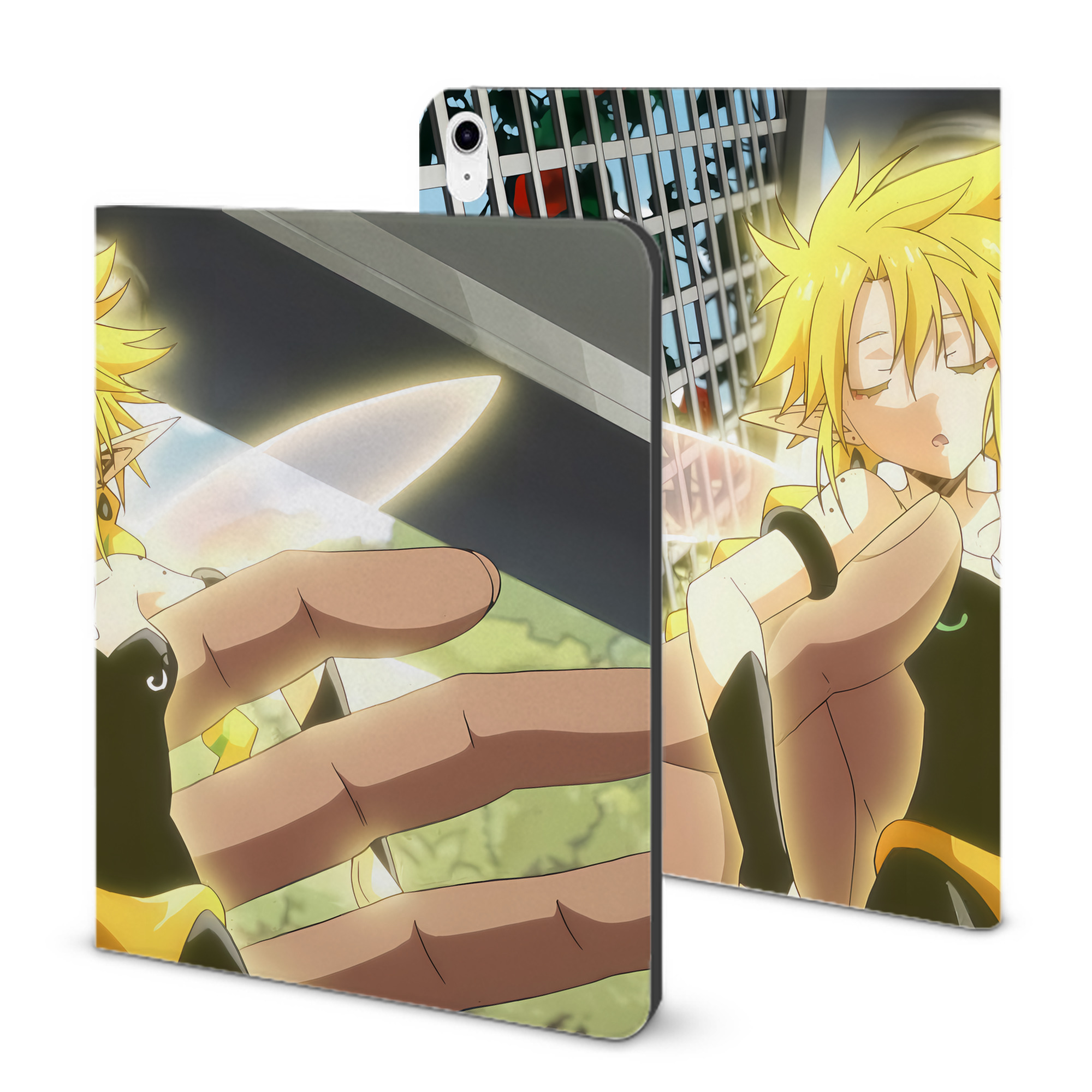（画像用） 転スラ Regarding Reincarnated to Slime IPad ケース ブック型 PUレザー TPU 耐衝撃 軽量 薄型 ペン収納なし 全面保護 IPad 各モデル対応
